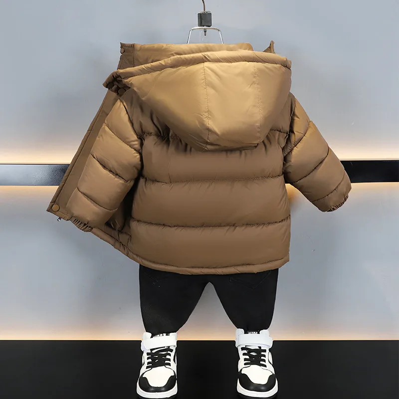 Boys Thick Coats Winter 2024 Children Down Parkas Jackets Hoodies For Baby Warm Outerwear Clothes Tops Kids Outdoors Outfits 6Y