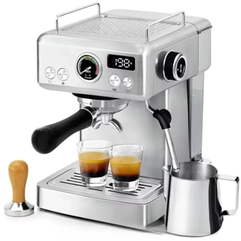 New Electric Commercial Semi-automatic Dual-use Home Hotel Household Hot Cold StainlessSteel 20 Bars H10plus Espresso Machine