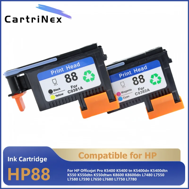 

Совместимая печатающая головка для HP88 HP 88, печатающая головка C9381A C9382A для принтера HP PRO K550 K8600 K8500 K5300 K5400 L7380 L7580 L7590