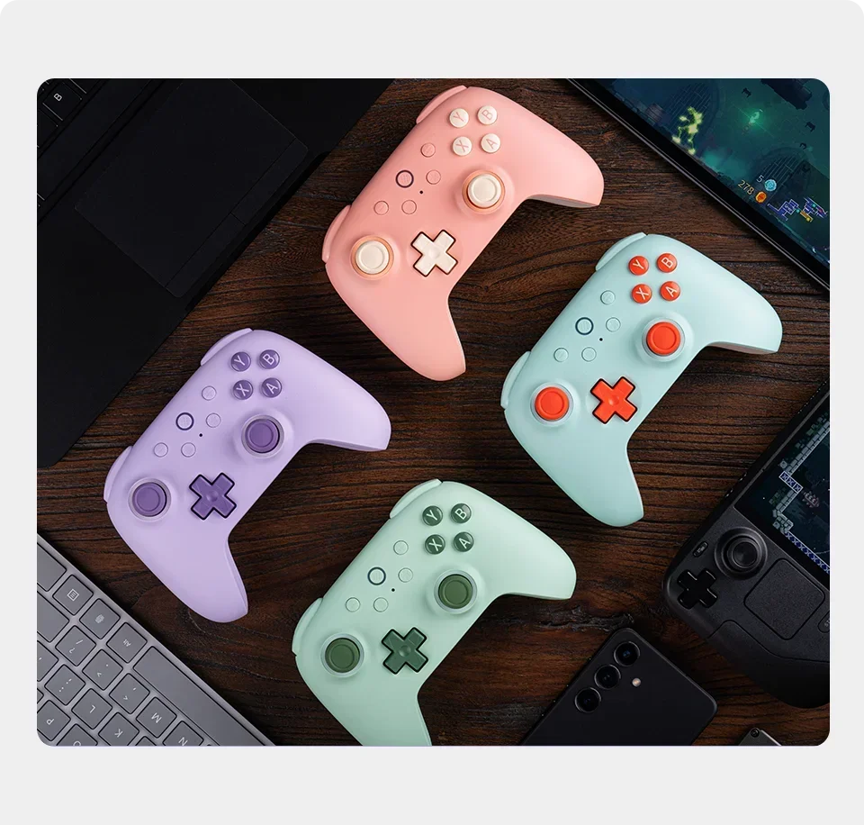 8BitDo Ultimate 2C Wireless Gaming Controller mit Hall-Effekt-Joystick für Windows 10/11 Android-New Transparent Black Edition – Detail 21