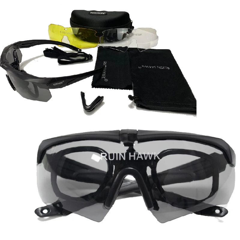 

Multifunctional tactical goggles military shooting outdoor hunting goggles cycling fishing anti fog anti dust sunglasses