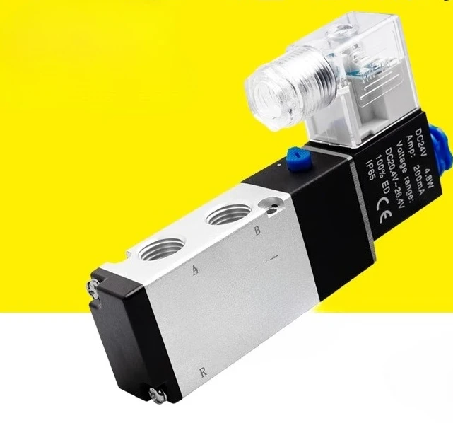 

Electromagnetic valve 4v210-08 pneumatic coil 24V electronic 4v110-06, directional control 220