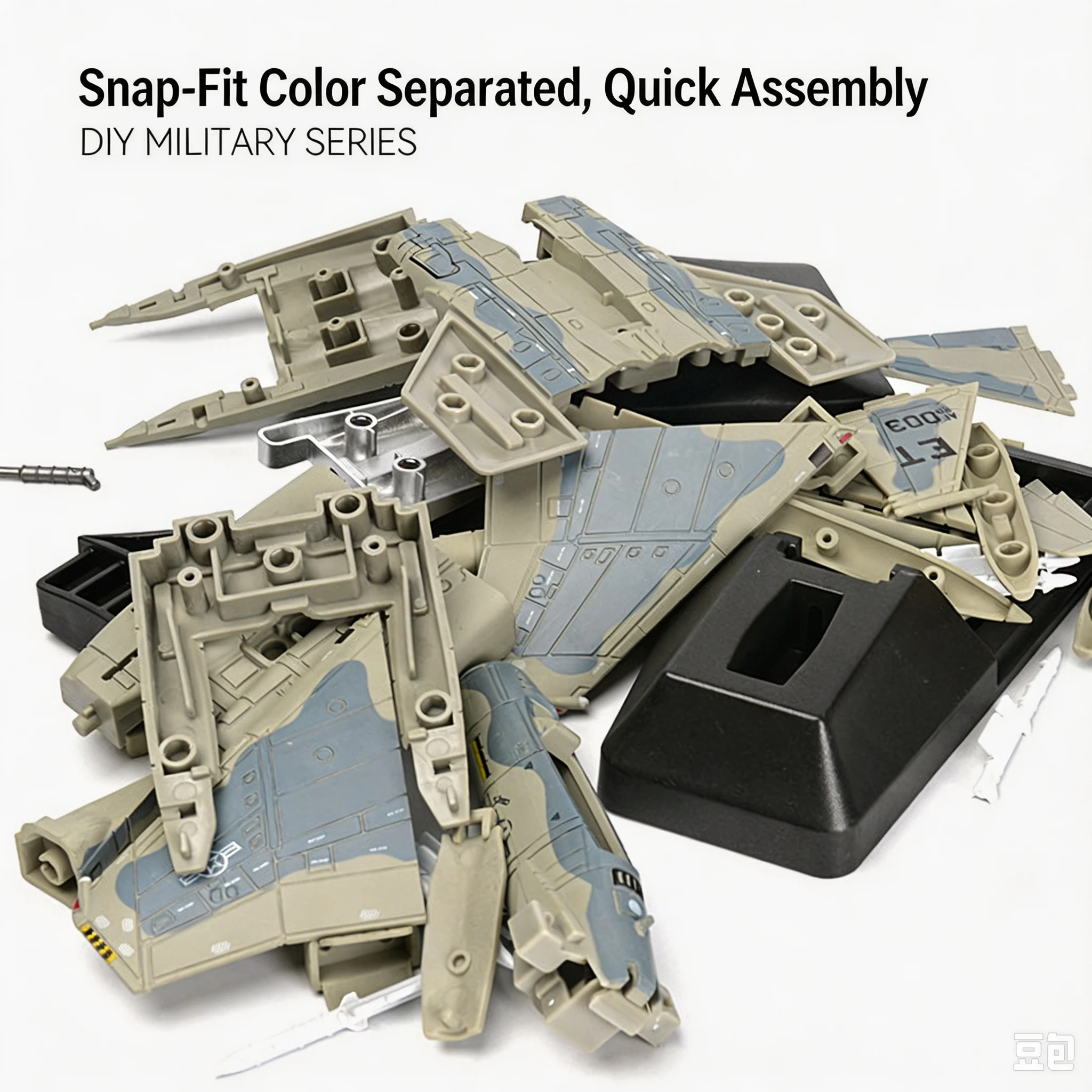 1/72 Scale F‑15 Eagle Multi‑Role Heavy Fighter Jet Snap‑Fit Pre‑Painted Assembly Model Kit, Military Aircraft Collectible Toy