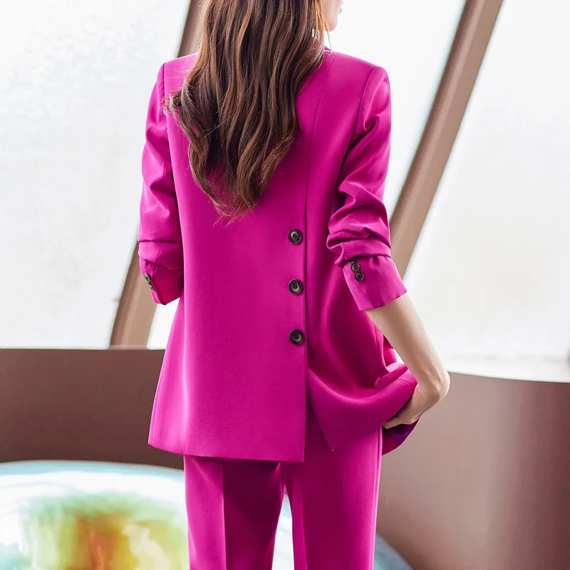 Dragon Fruit Blazer Female Small Man Spring Autumn High-end Casual Suit Goddess Temperament Professional Suit Exquisite Simple