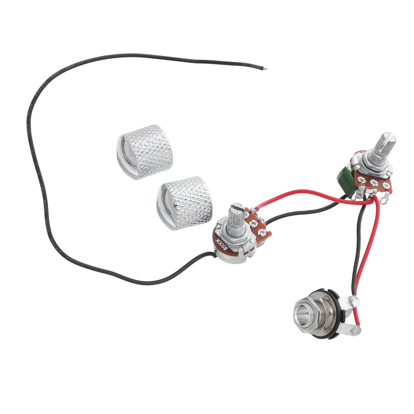 1Set Premium Guitar Potentiometer Harness for Electric Guitar Copper Jacks Exquisite Craftsmanship Lightweight Easy Replacement