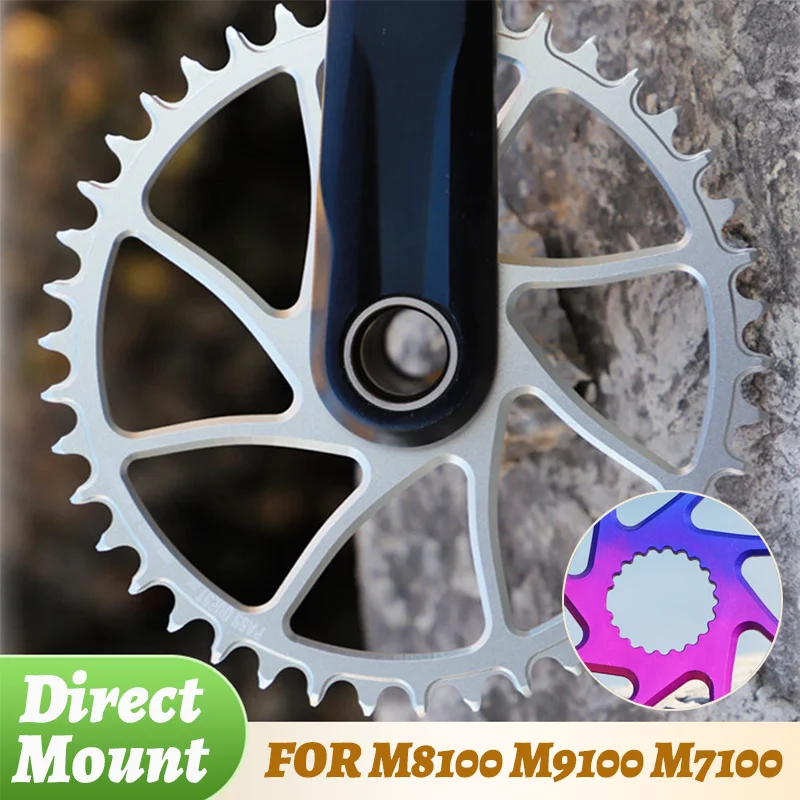 

Direct Mount Chainring For Shimano Slx M7100 Xt M8100 Xtr M9100 Mtb Crown 30 32 34 36 38 40 42 44 Teeth Single Chainring 12s