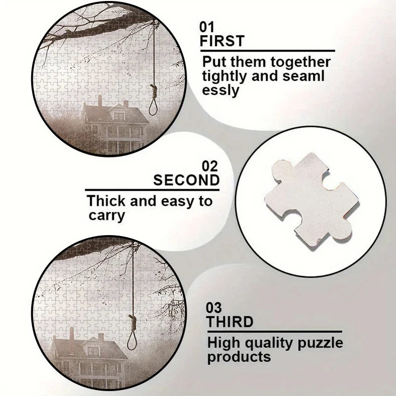 1000pcs "The Conjuring" Movie Puzzle - Officially Licensed Puzzle Game with Iconic House, Trees & Hanging Scene, Large 20x30 I