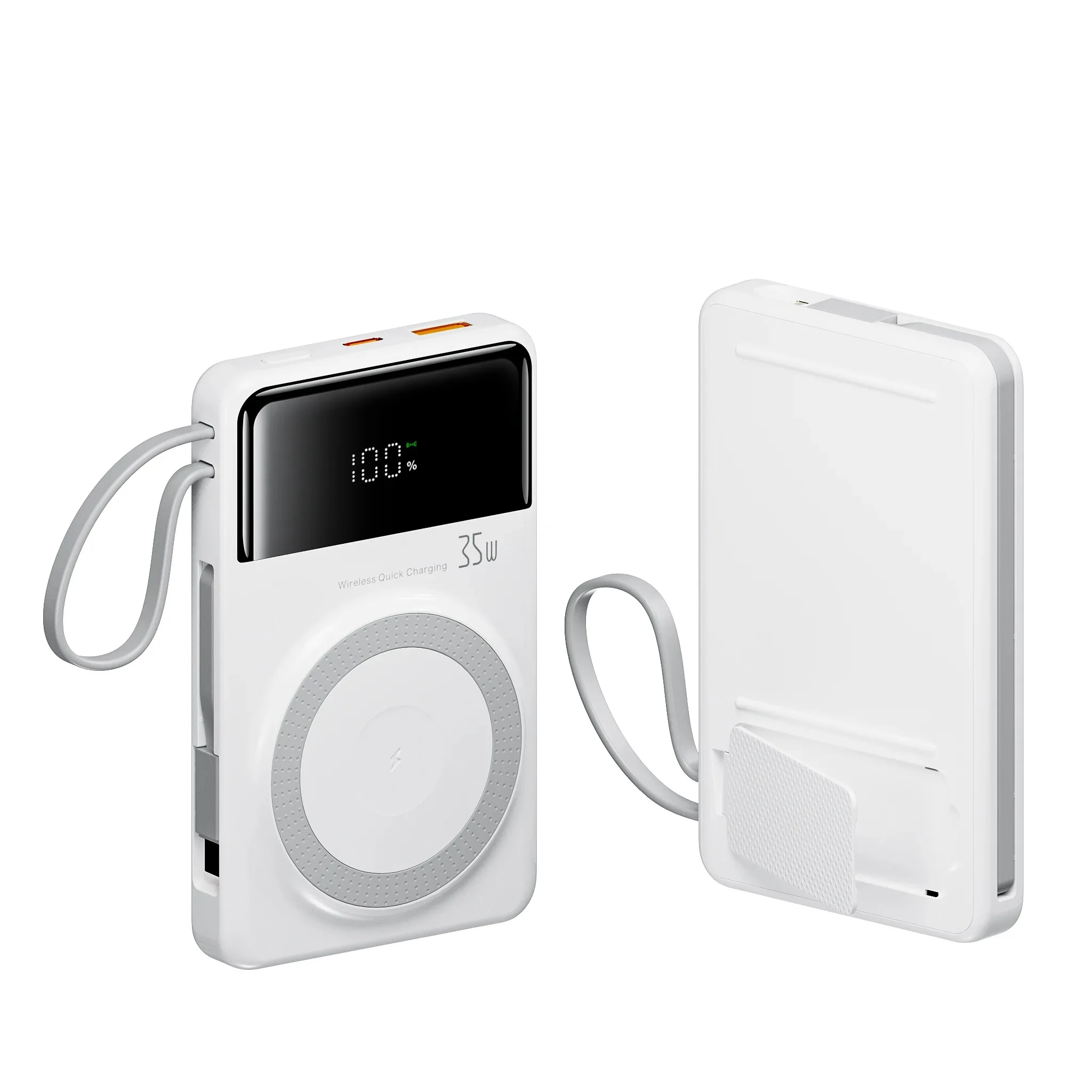 

Travel PD35W 20000mAh High-capacity Powerbank For Magsafe Wireless Charger Power Bank External Battery With Bracket For iPhone