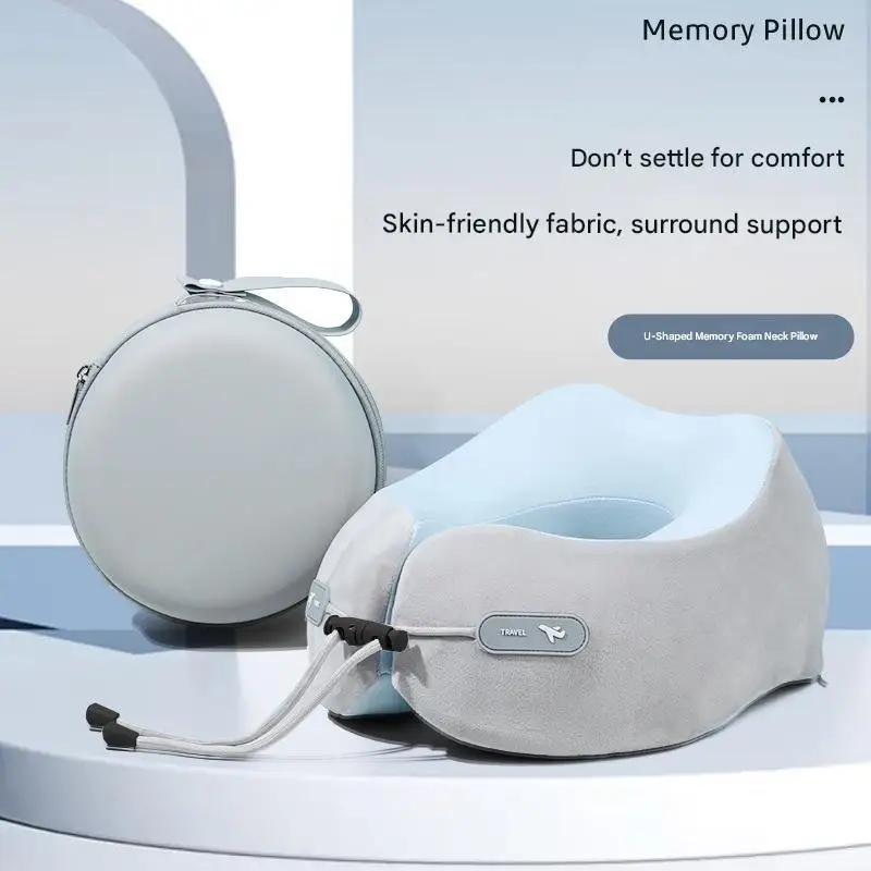 

Soft Memory Foam U-Shaped Cervical Pillow - Travel Neck Support Pillow for Car Plane Office Portable Orthopedic Pillow Ergonomic