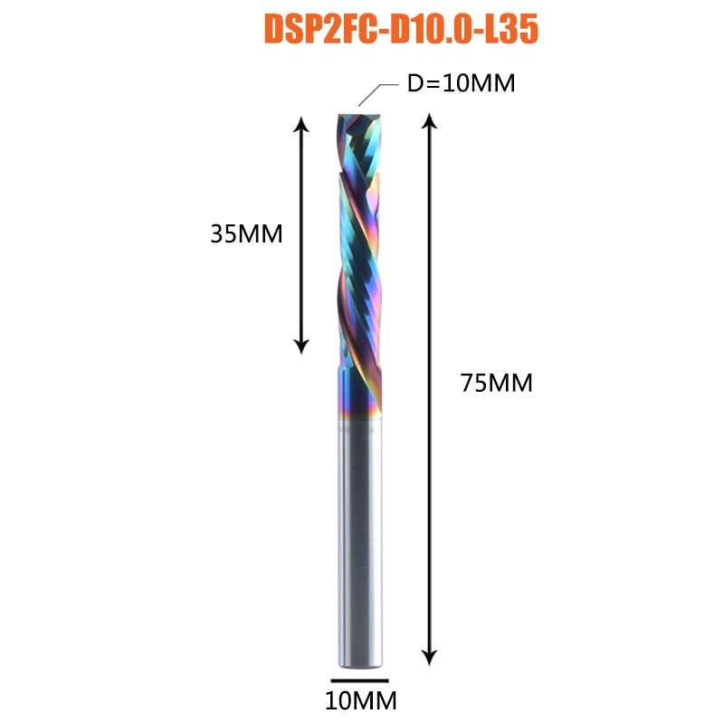 1 PC houtwerk frees UP & DOWN Cut 2 Fluiten Spiraal Carbide Frees Router Compressie Hout End Mill cutter Bits