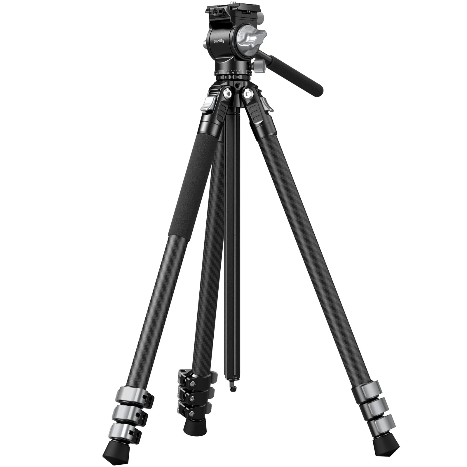 SmallRig Draagbaar Carbon Fiber Statief voor Actiecamera's, Hoofd voor DSLR's, Spiegelloze Camera's, Cages met Smartphonehouder -5885
