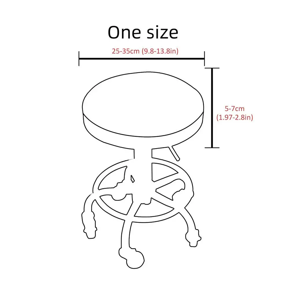 Waterproof Round Stool Cover Slipcovers Stool Case Stool Protector Case Stretch Chair Cover Elastic Fundas Para Sillas Home
