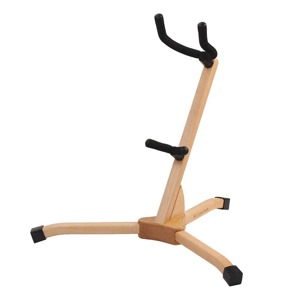 A24I  Beech Wood Alto Saxophone Stand Tenor Saxophone Accessories Holder Display Stand