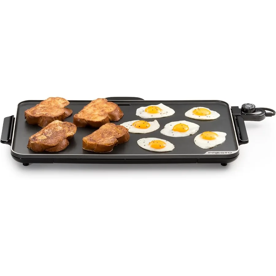 

22-Inch Extra Large Griddle 22x 13 Low Profile Design Ceramic Nonstick Black