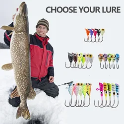 Cabezales de plantilla para pesca en hielo hundidores multicolor