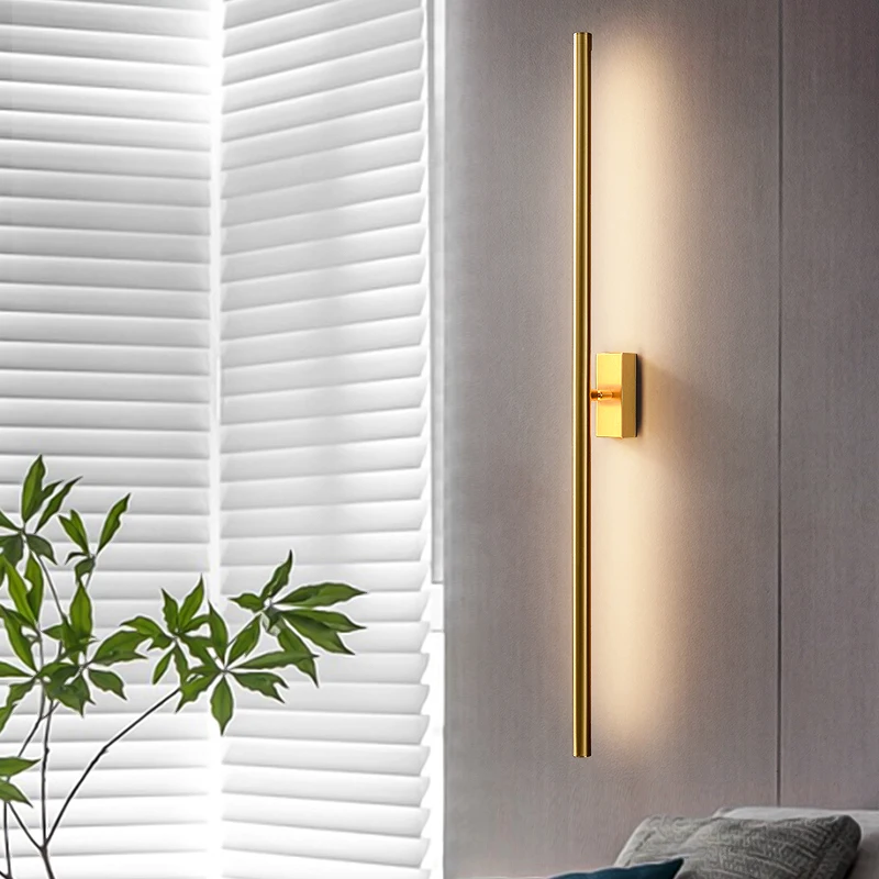 Lámpara de pared de Decoración Led Simple posmoderna, luces giratorias de lujo, arte nórdico de cobre, sala de estar, dormitorio, mesita de noche, pasillo y escalera