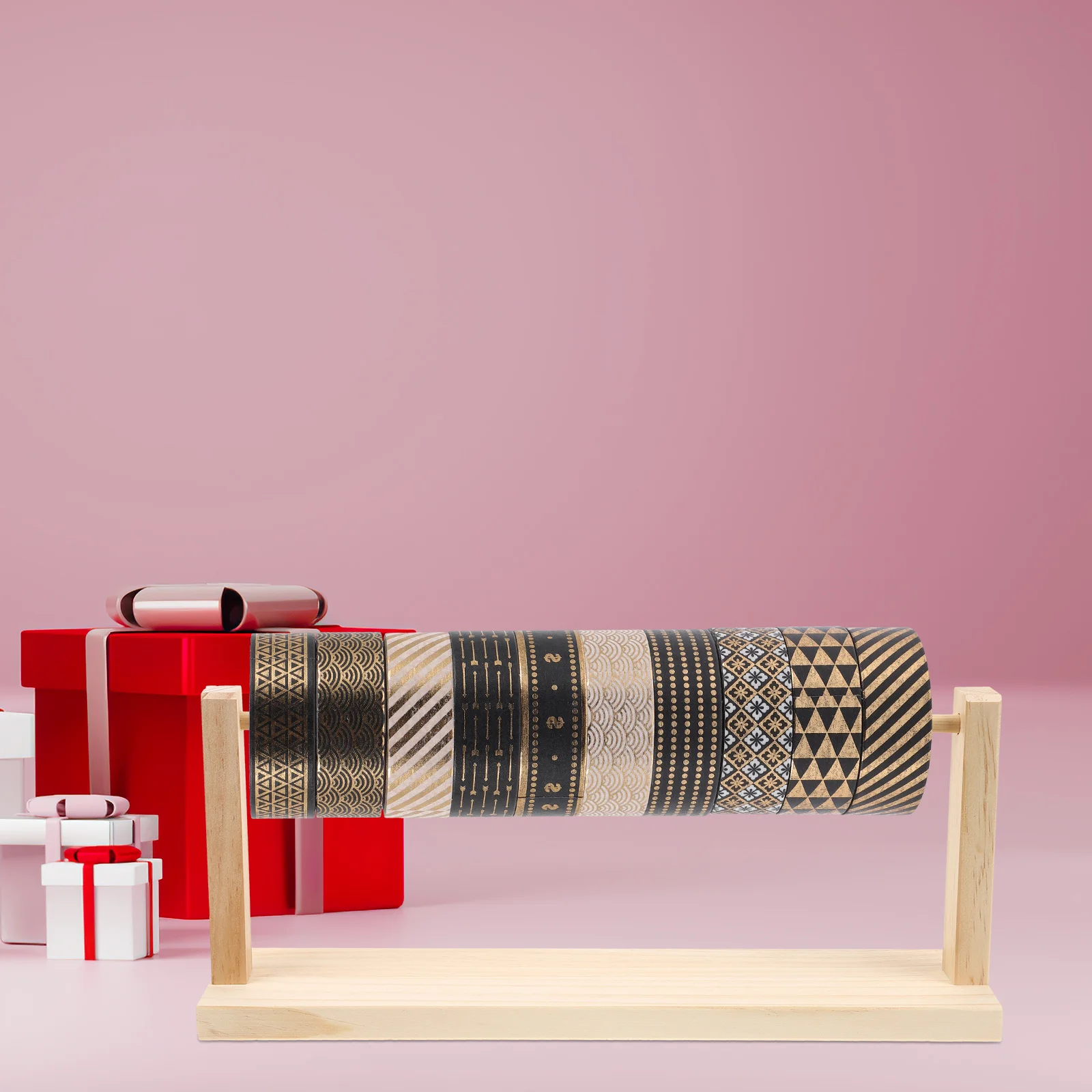 

Craft Ribbon Storage Rack Wooden Organizer Holder Strong Wear-Resistant Material Ideal for Ribbon Collection Display