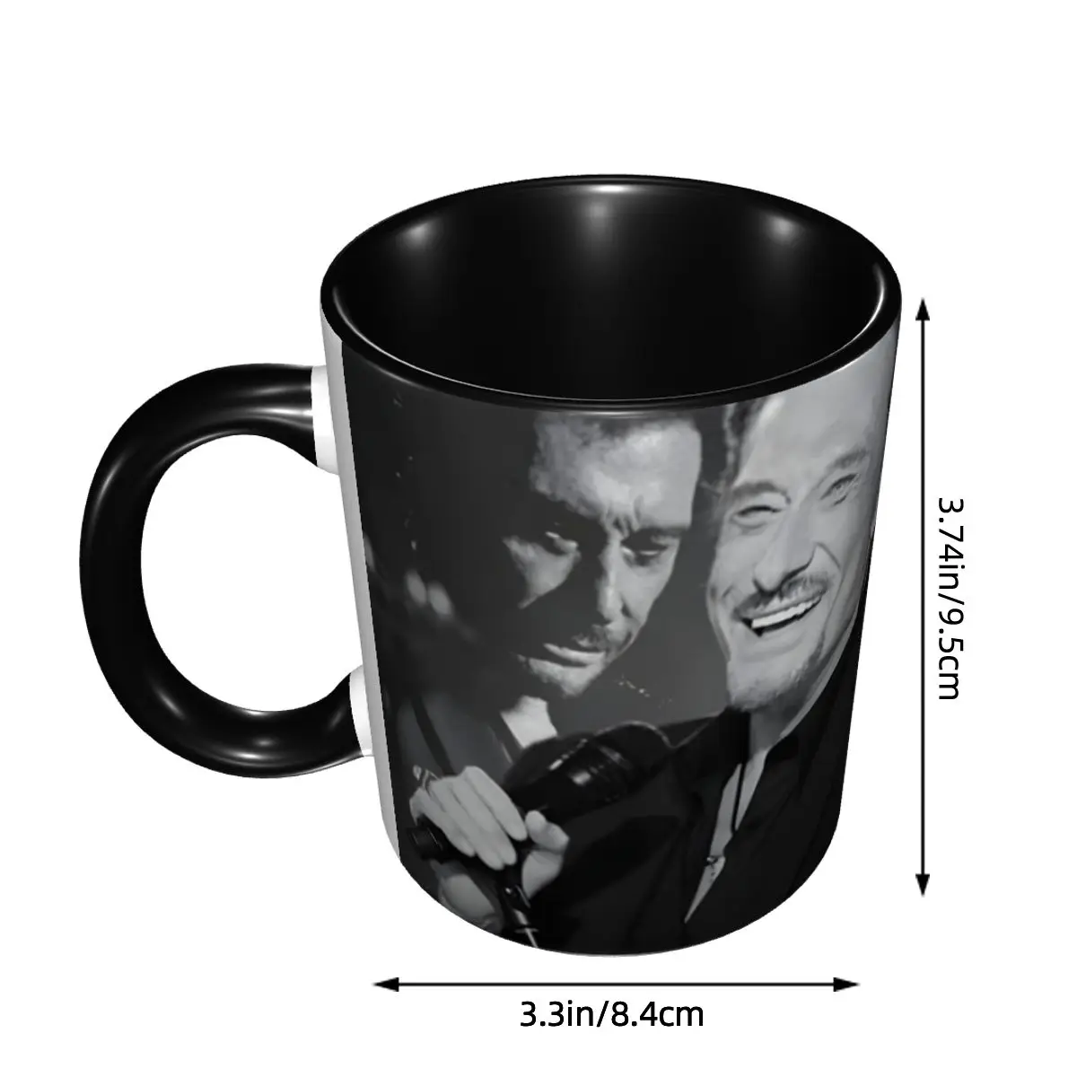 French Rock Legend Johnny Hallyday Coffee Mugs DIY Custom Ceramic Tea Milk Mug