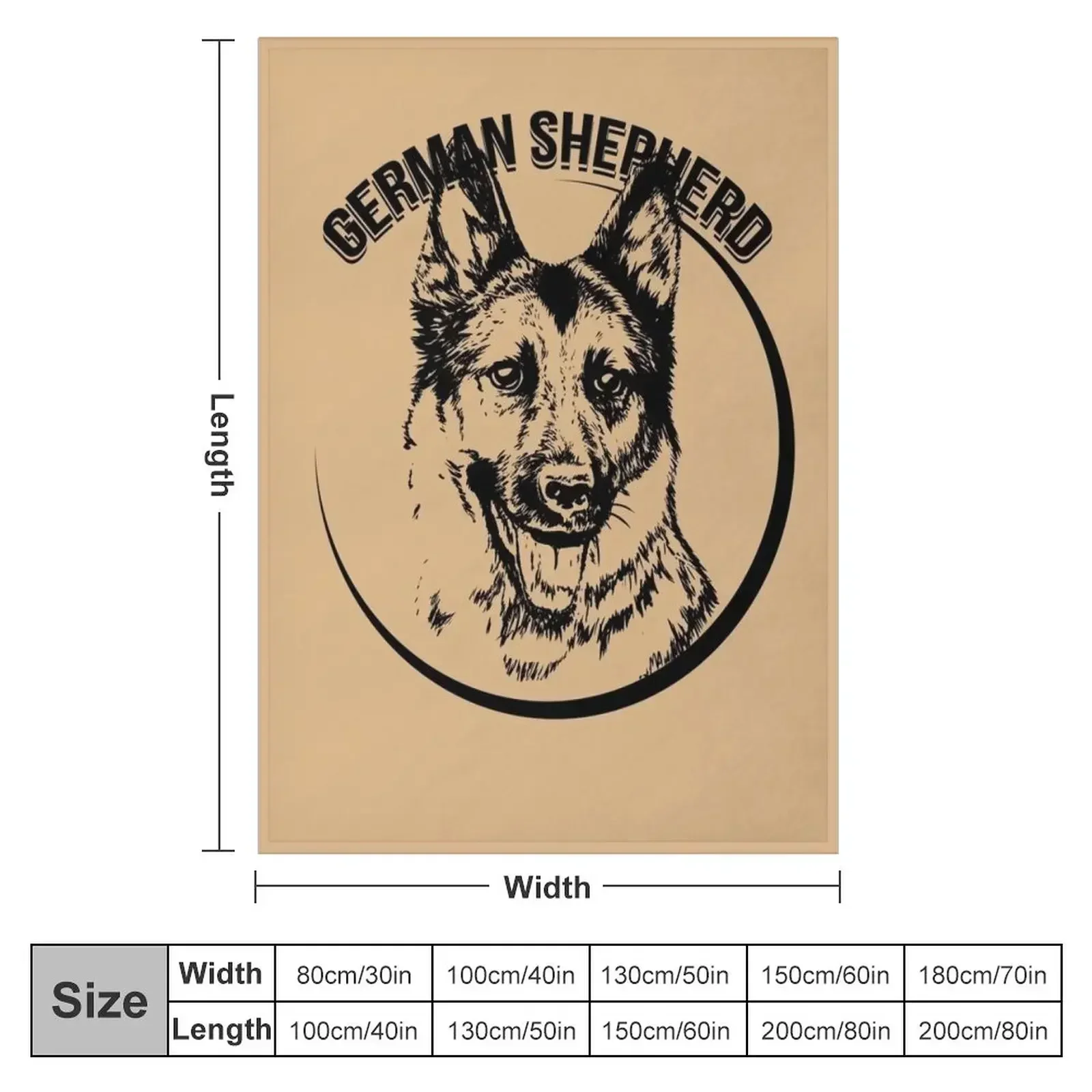 German Shepherd Throw Blanket couch cozy soft plush fuzzy picnic outdoor blanket
