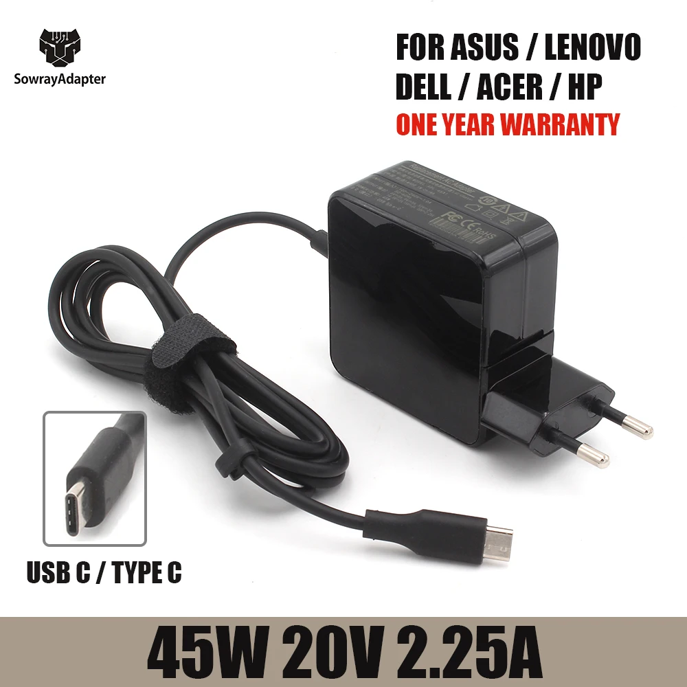 

45W PD USB C fast charger Type C Laptop Charger Power Adapter For MacBook ASUS ZenBook lenovo dell Xiaomi air HP Sony Power