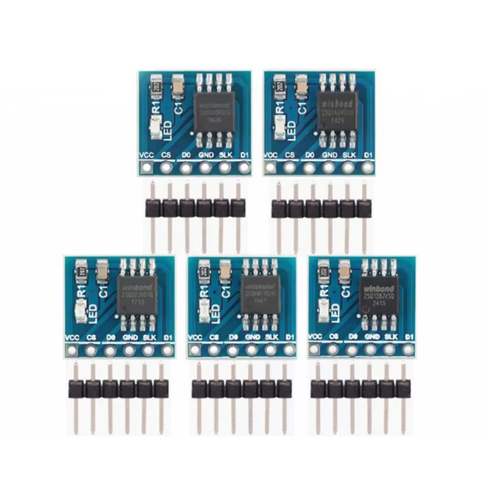 100PCS SPI Flash Memory Module W25Q32 32Mbit / W25Q64 64Mbit / W25Q128 128Mbit 8MByte SPI Interface BV FV Modul for STM32