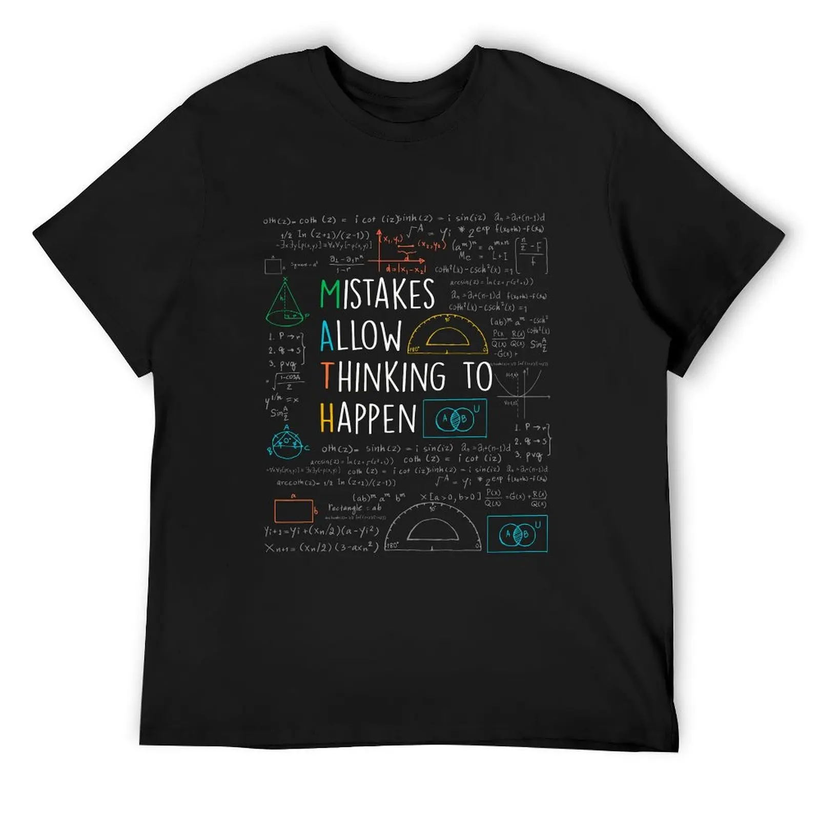 

Mistakes Allow Thinking to Happen - Math Teacher Quotes Funny maths T-Shirt anime clothes shirts men graphic