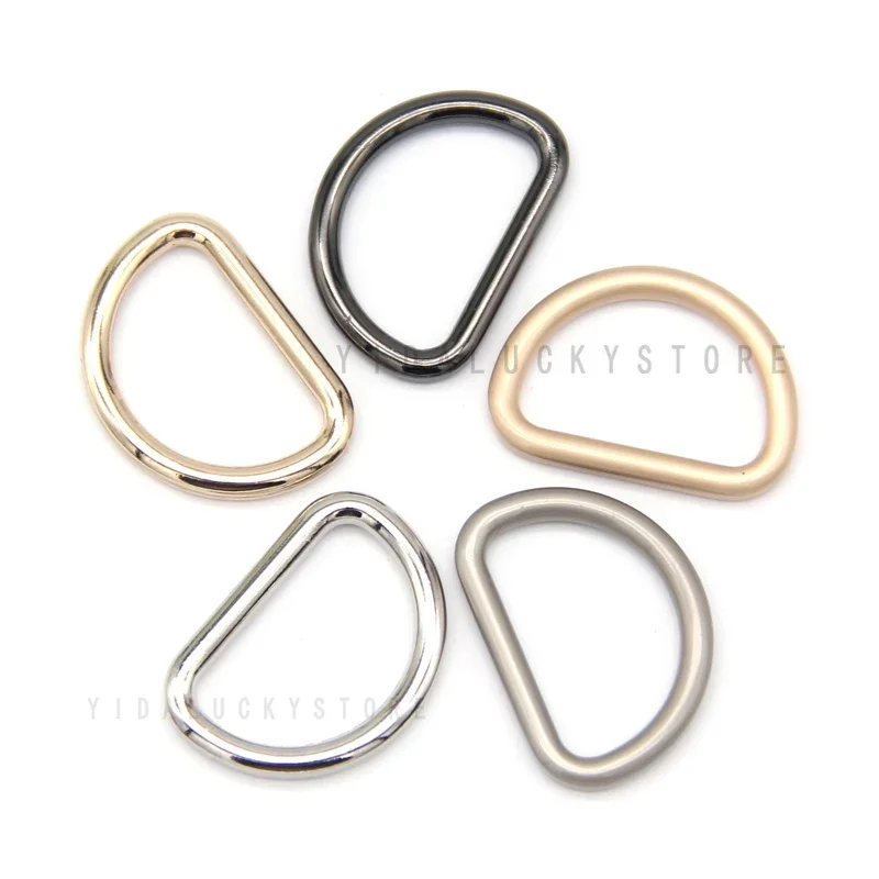 HENGC 35mm 40mm D Dee Round Gold Metal Ring Buckles For Leather Belt Shoes Bags Garment Big Decorative DIY Crafts Wholesale