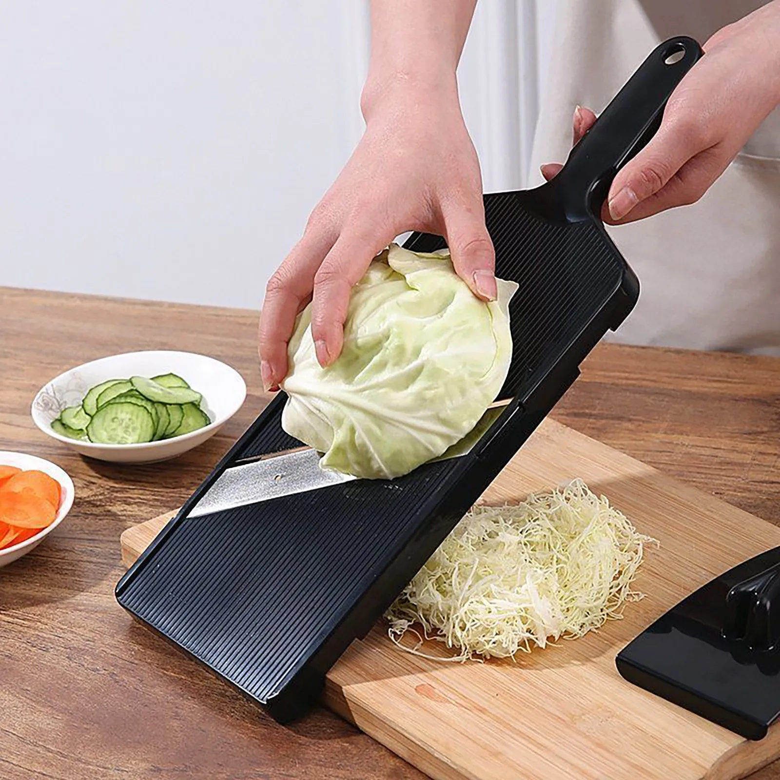 Vegetable Slice Cabbage Slicer Wide Sharp Slice Whole Half With Holder Carrot Shredder Japanese Shavings Slicing Handle Chopping