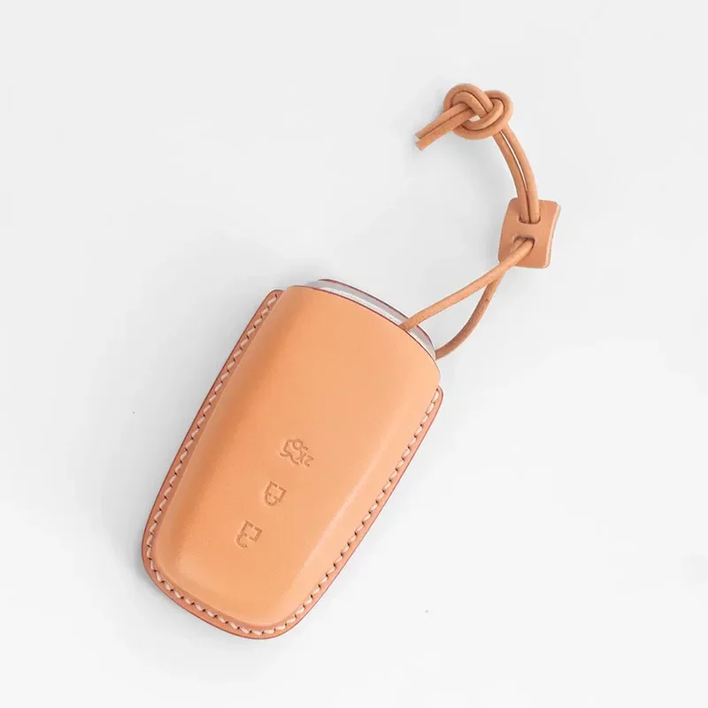 for Ford Explorer Bird of Prey Fox Leather Key Bag Vegetable Tanned Leather Simple Texture Key Cover
