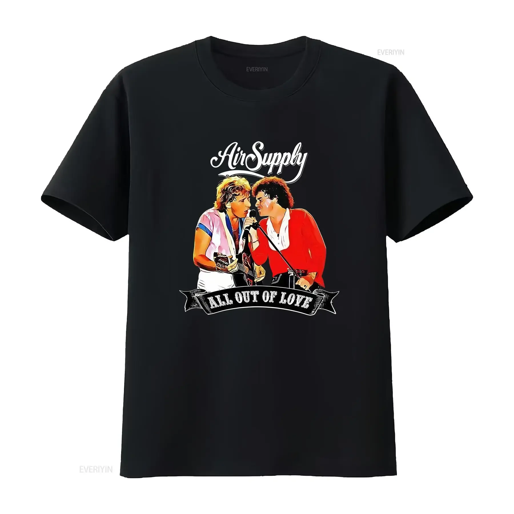 All out of Love Air Supply Band T Shirt Classic Black Men S 5XL Y579 vintage Washed homme graphic Soft Casual designer clothes