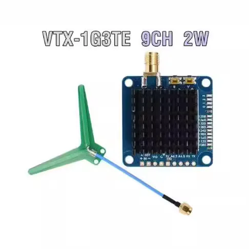 Humbird 장거리 이미지 변속기 VTX-1G3TE V2, 1.2GHz, 1.3GHz, 2W, 9CH