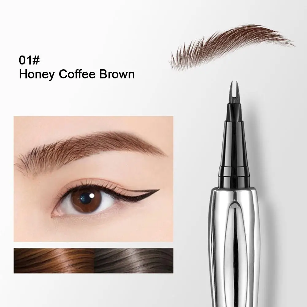 2 Vorken Vloeibare Wenkbrauw Pen Onderste Wimper Eyeliner Aegyo-sal Haarlijn Potlood Waterdicht Natuurlijke Wilde Wenkbrauwen Ogen Schoonheid