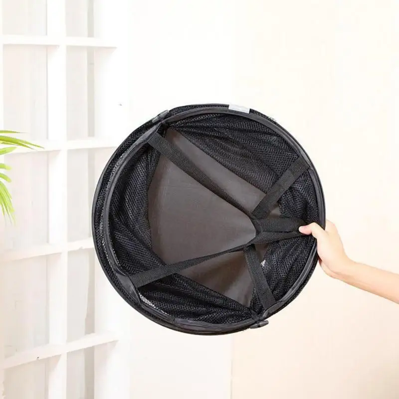 Multiple Pieces High-quality Cylindrical Folding Laundry Basket Mesh Basket Household Large Capacity Package Multi Functional