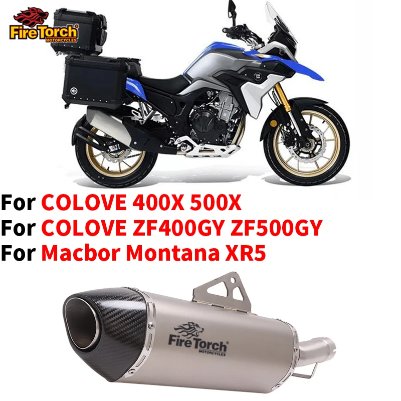 

Slip For COLOVE ZF400X 500X ZF400GY ZF500GY Montana XR5 Motorcycle Exhaust Escape Moto Link Pipe DB Killer Carbon Fiber Muffler