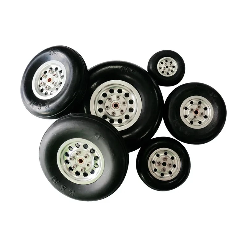 XFlight – roue en caoutchouc avec moyeu en aluminium, pneu de train d'atterrissage pour remplacement d'avion RC