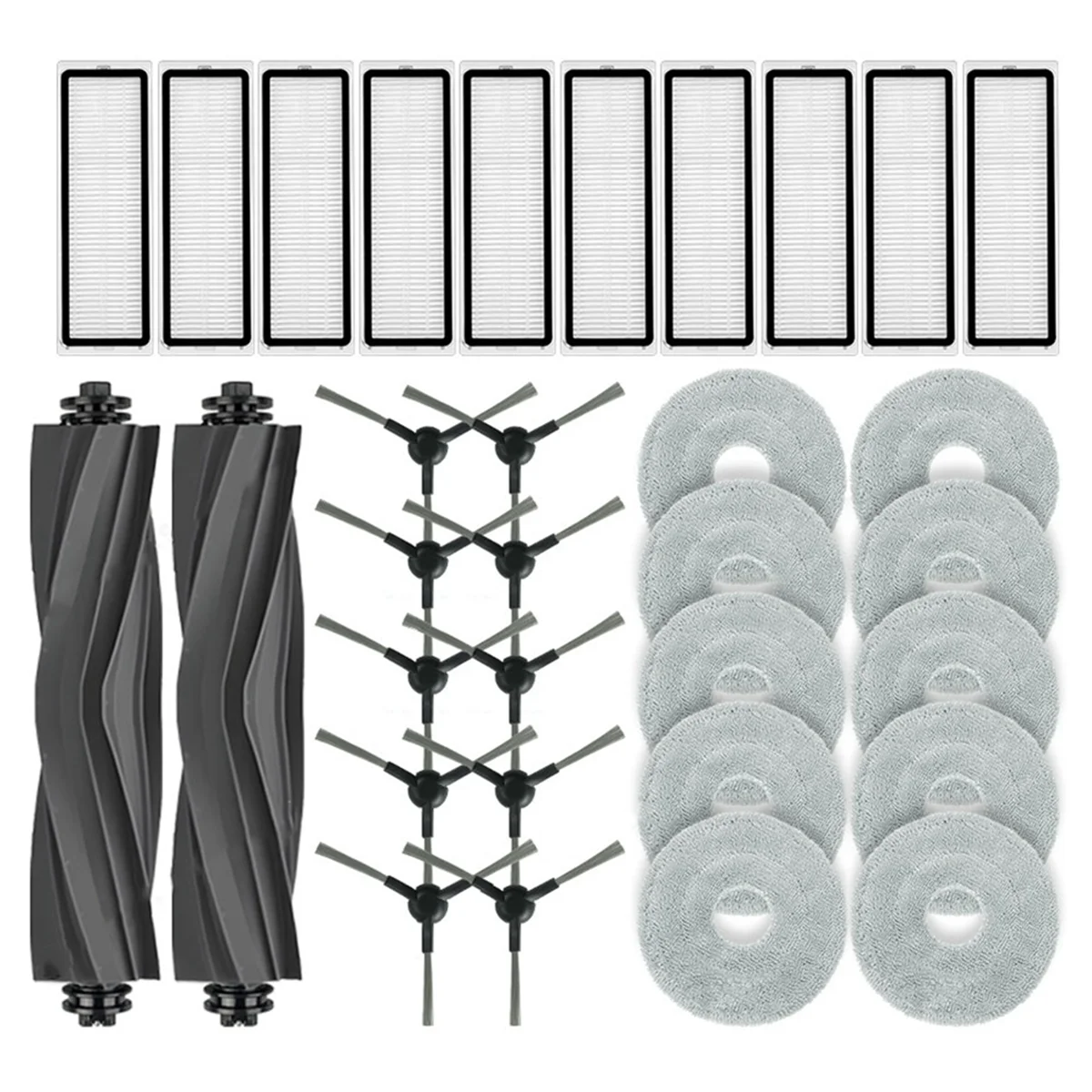 FZFZ 32 шт. комплект аксессуаров для пылесоса L10s Pro Gen 2, запасные части, основная боковая щетка, фильтр, ткань для швабры