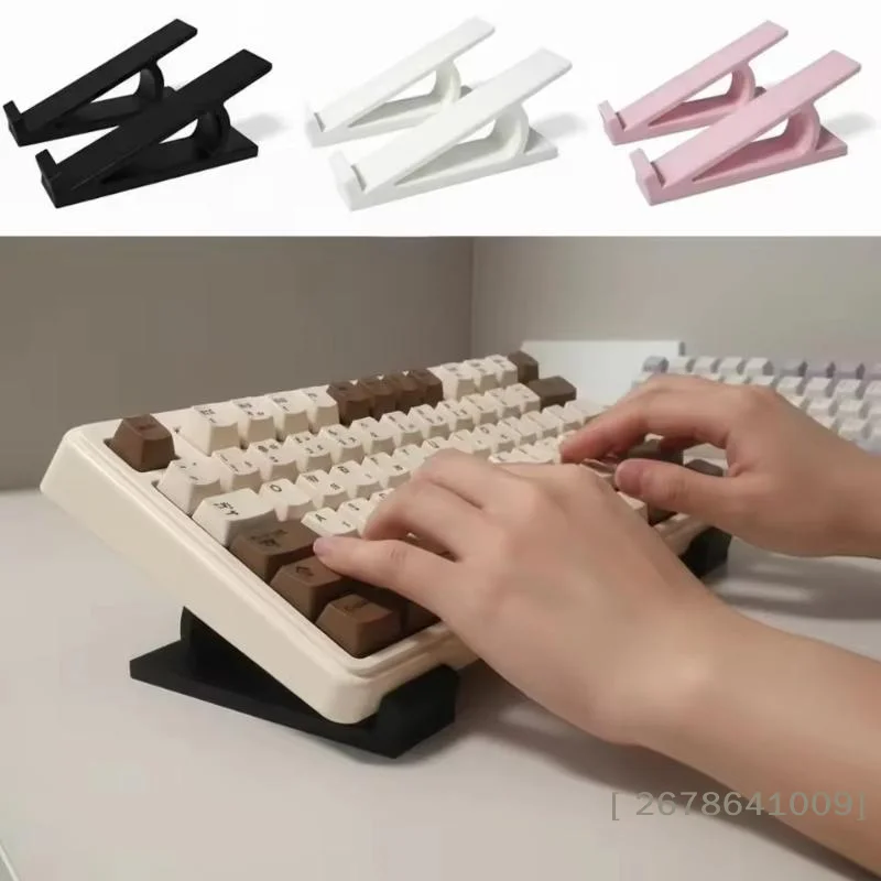 1 Pair Portable Keyboard Elevated Stand Raised Keyboard Angle Plastic Computer Keyboard Riser Accessories Monitor Holder