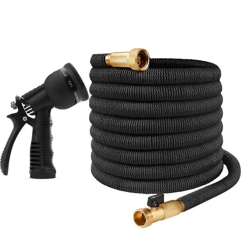 

50 75 100ft HEAVY DUTY 4X Stronger Deluxe Expandable Flexible Garden Water Hose with 10 Function Nozzles for Yard US