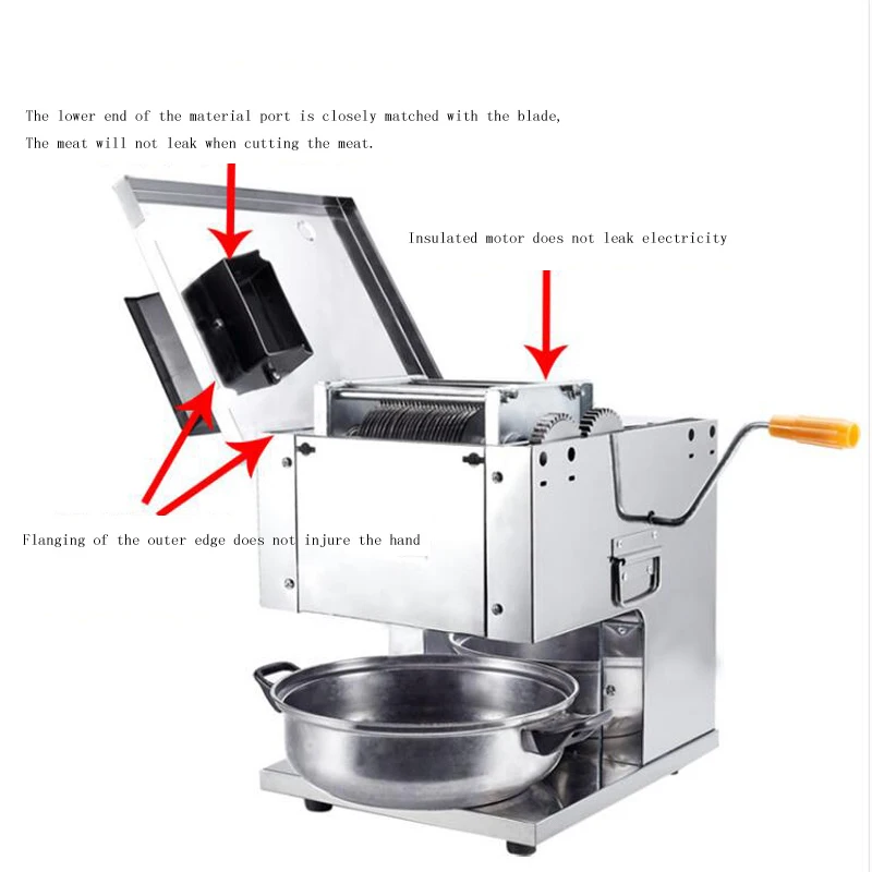 PBOBP Electric Stainless Steel Meat Chopper Mixer Bowl Table Top Cutter For Sausage Making Machine