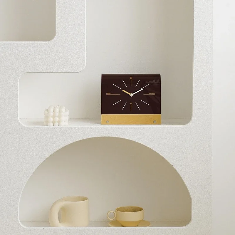 Entry entrance Clock placement Clock creative home desktop TV cabinet decoration