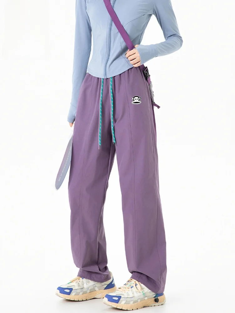 

Мужские повседневные брюки Paul Frank, коллекция Весна 2026, прямой крой, для активного отдыха, унисекс, свободные, удобные, из полиэстера