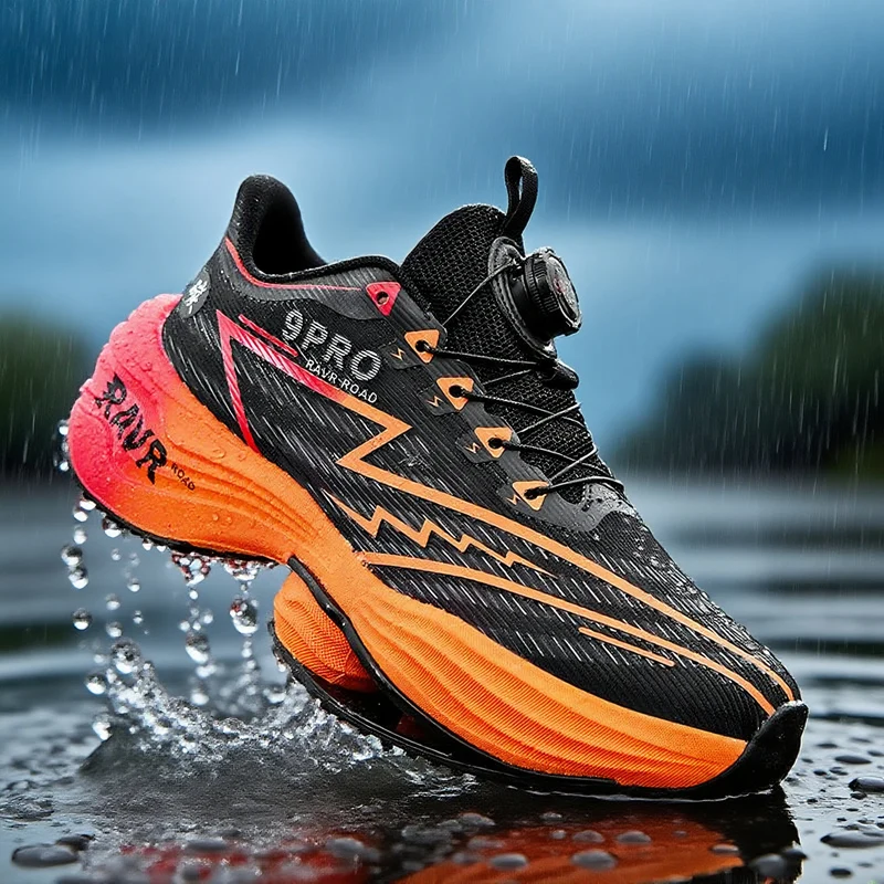 

Men Racing Running Shoes Light Foam Carbon Plate Cushioning Stable Shoes Fashion Printed Sneakers Anti Slip Comfoy Tennis Shoes