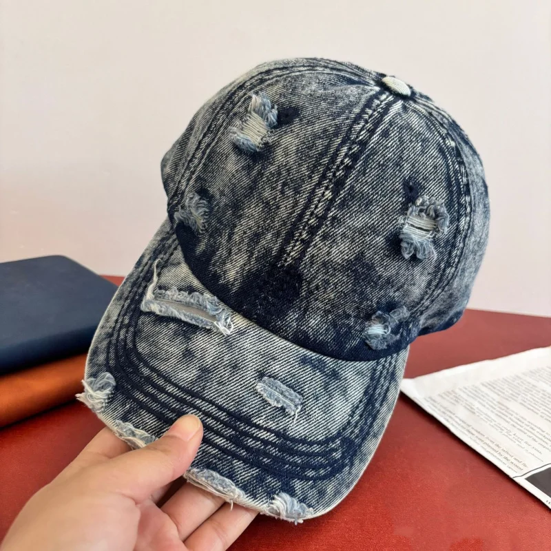Trendy Washed Baseball Cap Spring Summer Street Style Letter-Print Unisex Kpop Casual Dance Fashion Hat for Men And Women