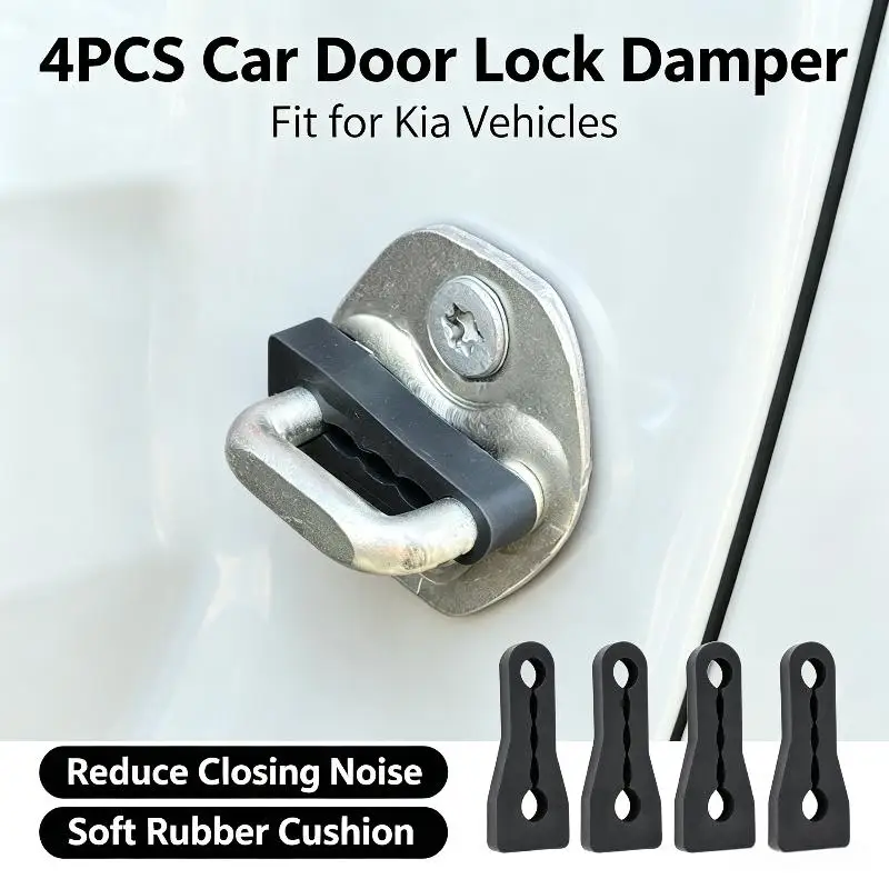 4Pcs Universal Car Door Lock Damper Buffer For Deadener Seal Shock-Absorbing 2004 2020 2023 2024