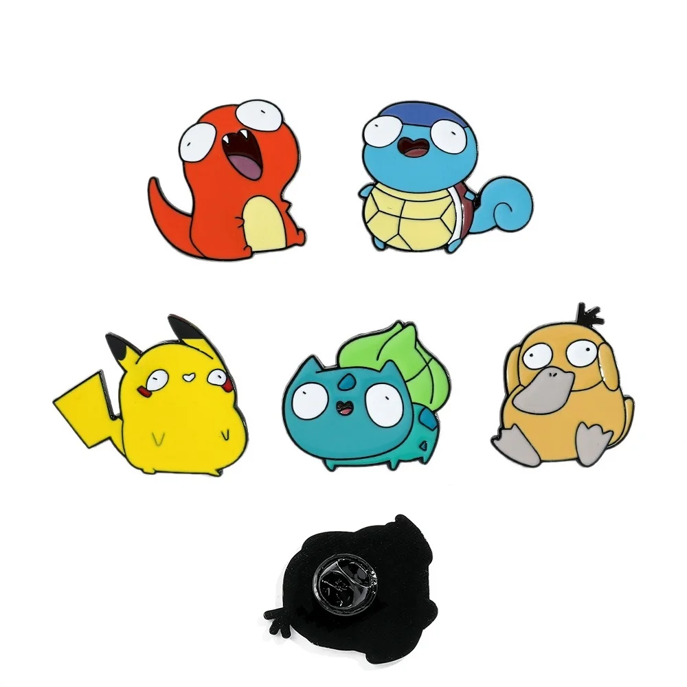

Cartoon Cute Pikachu Pokemon Enamel Pin Brooches For Lapel Pins Badge on decor DIY Backpack Clothes Metal Badge Fashion Gifts