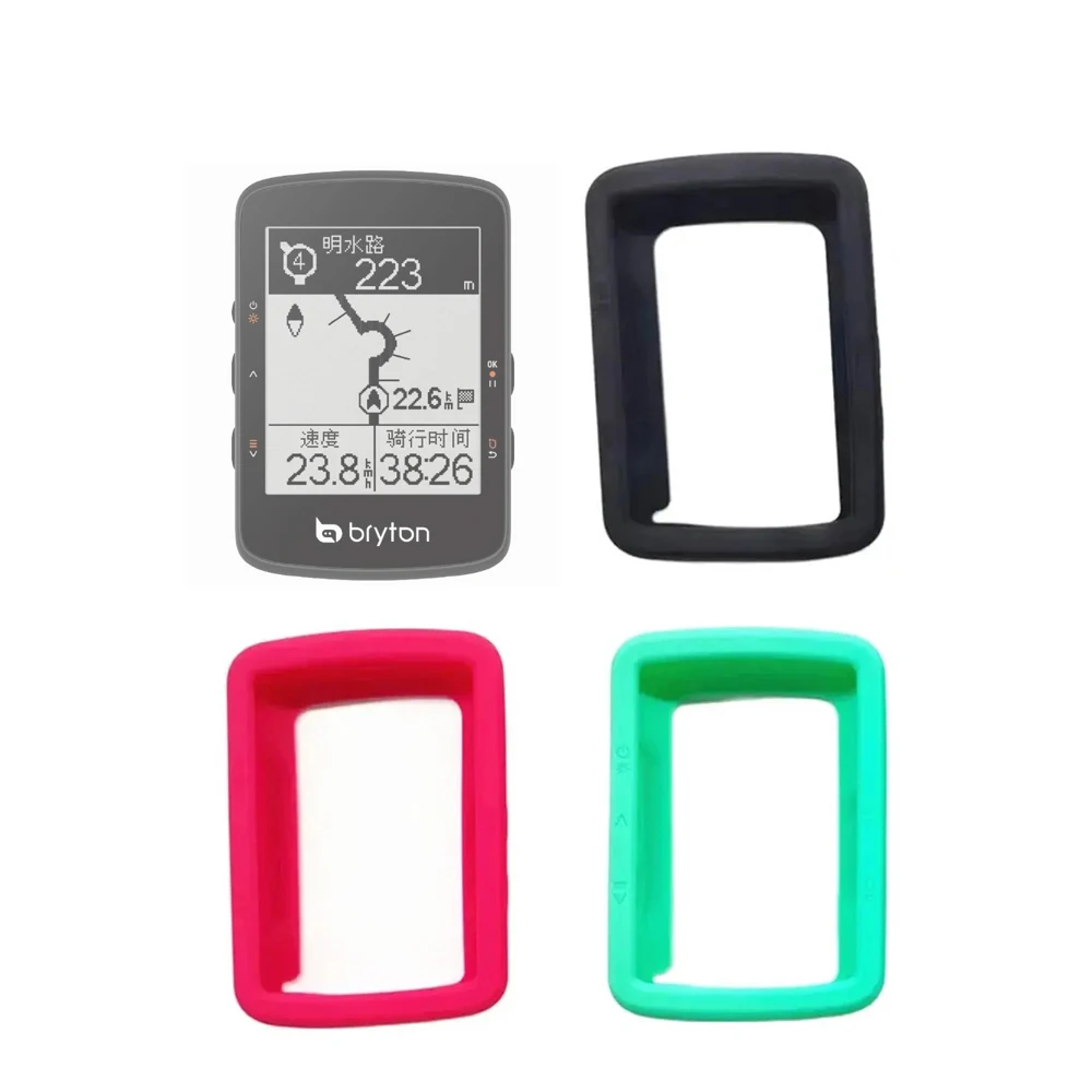 Silicone Soft Edge Shell Protective Case Screen Protector Film Cover For Bryton Rider 460 R460 GPS Bicycle Computer Frame Skin