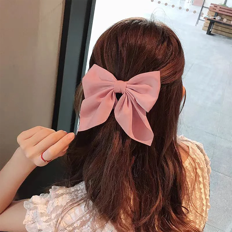 Fashion Simple Elegant Temperament Bow Hair Clip For Women Headwear Hair Accessories