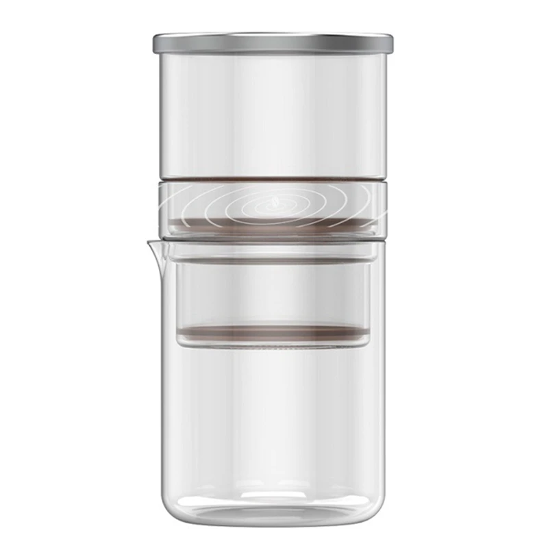 

1 Piece Coffee Pour Over Drop Coffee Maker Paperless Portable With Carafe And Stainless Steel Mesh Filter