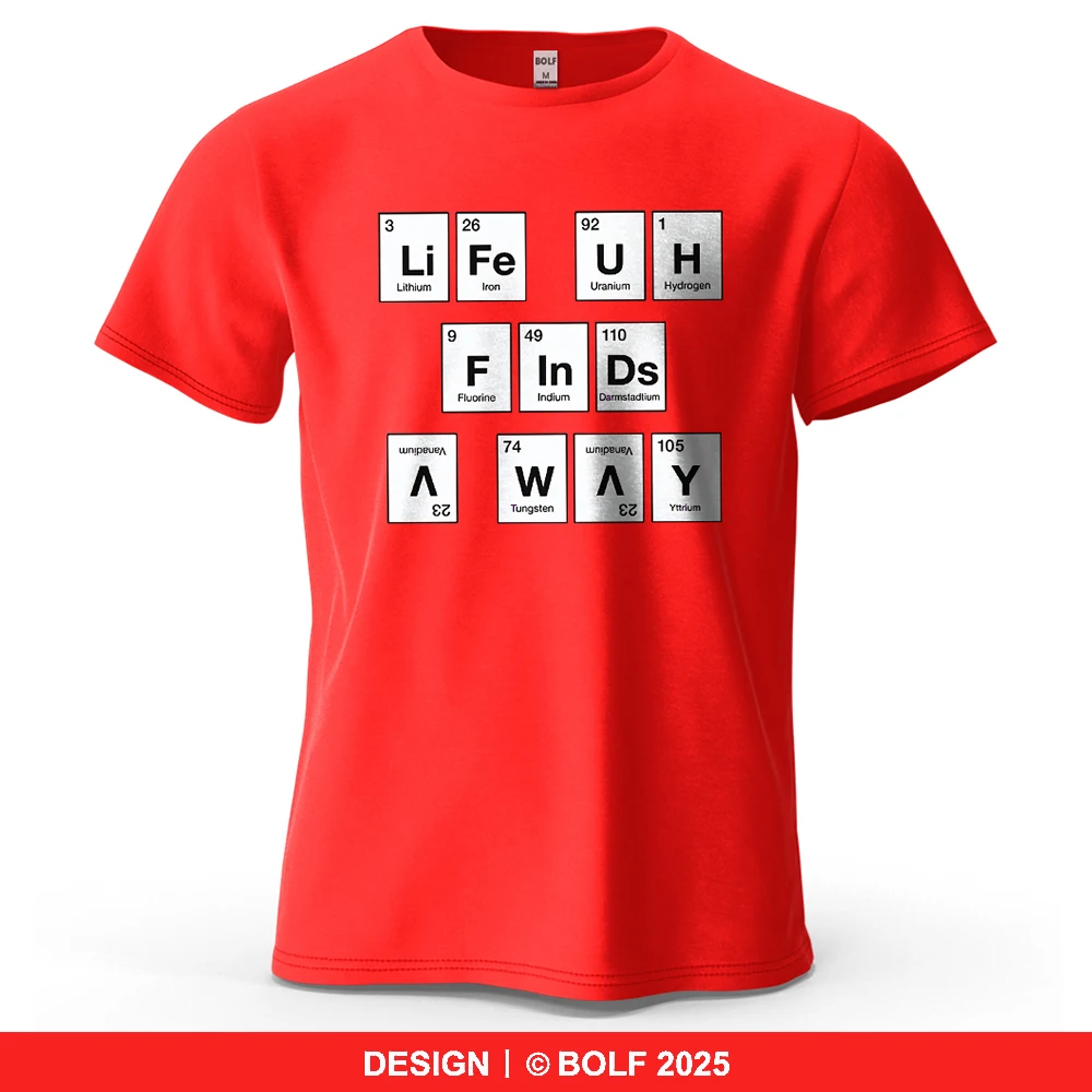 Element Science bedrucktes Herren-T-Shirt, 100 % Baumwolle, übergroß, modische Grafik-T-Shirts für Damen, Tops, T-Shirts, lässige Streetwear