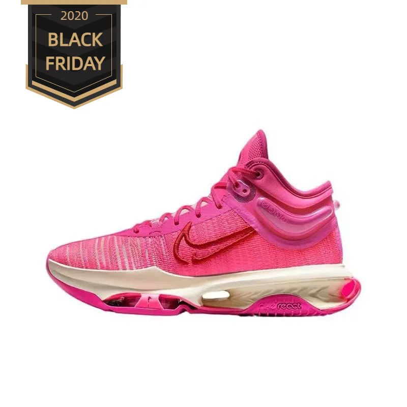 Nike Air Zoom g. t. Sprung 2 bequeme praktische stoß dämpfende Anti-Rutsch-Mid-Top-Basketballs chuhe Herren rosa